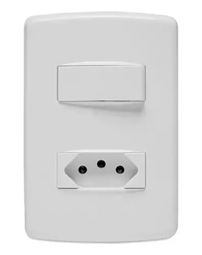 Interruptor Simples + Tomada 2p+t 4x2 10a 250v Duale Up