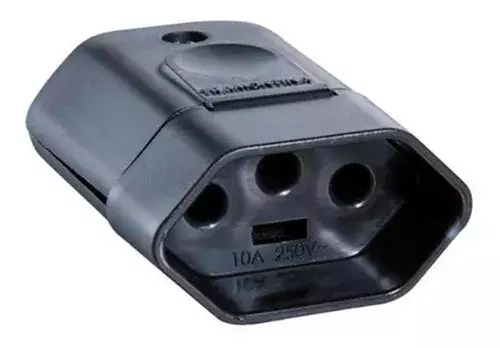 Plugue Femea 3p 20 Amperes 250v Preto 57403/055
