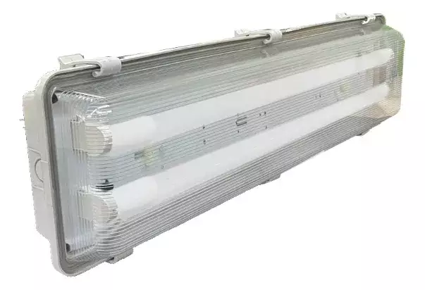 Luminaria Hermetica Sobrepor 2x10 C/ 2 Tuboled T8 10w Bivolt