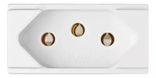 Modulo Interruptor De Tomada 2pinos + Terra 20a - Duale Up Cor Branco