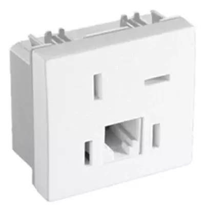 Modulo Duplo Tomada Telebras E Rj11 4 Fios 30483-50 Simon