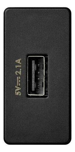 Mod Conector Usb 5vdc 2.1 Femea Grafite 2701097-038 Simon