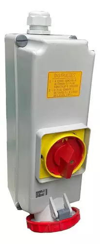 Tomada Sobrepor 3p+t 63a 380/440v Vm C/bloqueio S-4506/b