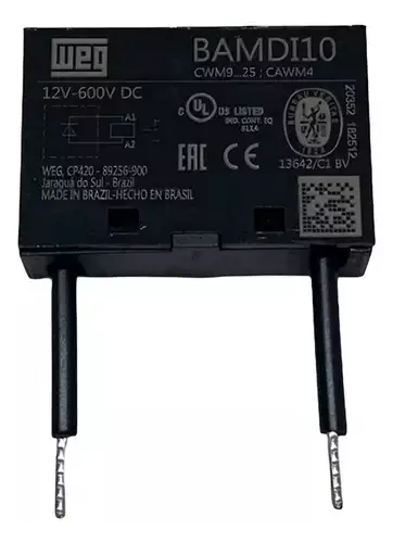 Bloco Supressor De Surto 12-60vcc Bamdi10 Weg