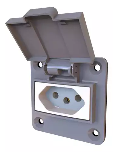 Tomada Embutir 2p+t 20a 250vca Ip44 Tes-3040 Soprano