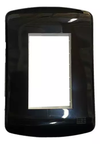Placa 4x2 3 Modulos C/ Suporte Granbella Preta G0329