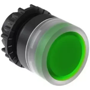 Frontal Botao Faceado Iluminado Plastico 22mm Verde Csw-bfi2