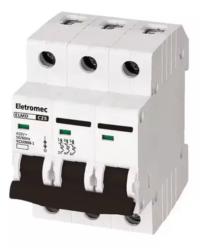 Disjuntor Tripolar 40a Curva C 4,5ka Elmd-3c40