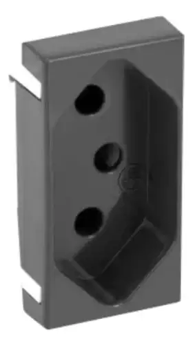 Frontal Tomada 1 Modulo Nbr Grafite S27 Simon