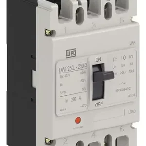 Disjuntor Caixa Moldada Tripolar Dwp250l 175a 3 Polos Weg