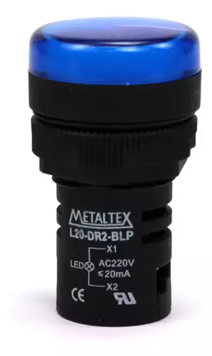 Sinaleiro Led 22mm Azul 220v L20-dr2-blp  Metaltex
