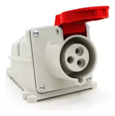 Tomada Sobrepor 2p+t 16a 380/440v Ip44 Vm 3009 Strahl
