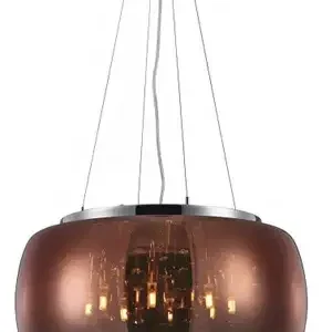 Luminaria Lustre Flex Magnum 35 8xg9 Vidro Fume Ambar