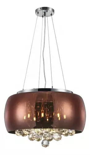 Luminaria Lustre Flex Magnum 35 8xg9 Vidro Fume Ambar