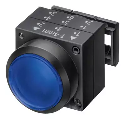 Frontal Botao Azul 22mm 3sb3001-0aa51 Siemens