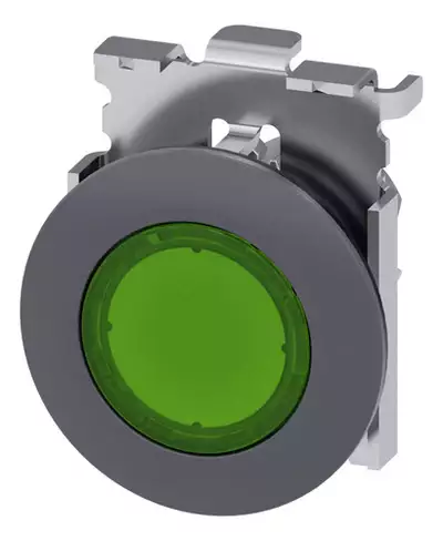 Frontal Botão Verde Metálico 3su10610jd400aa0 Siemens