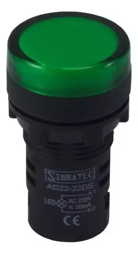 Sinaleiro Led Ad22-g Verde - Sibratec