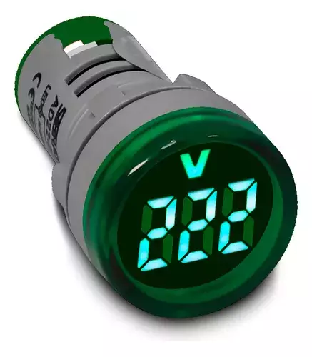 Voltímetro Digital Ad22 De 20-500vca Verde