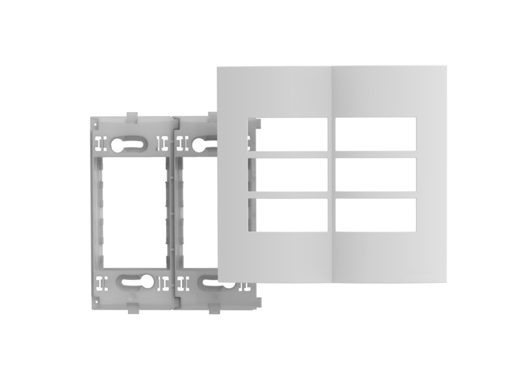 Placa 4x4 6 Módulos + Suporte Imperia