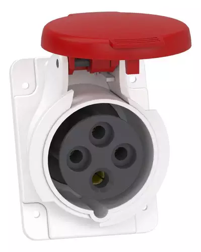 Tomada Embutir 3p+t 16a 400v Ip44 Vm 4046 Pkf16f434v