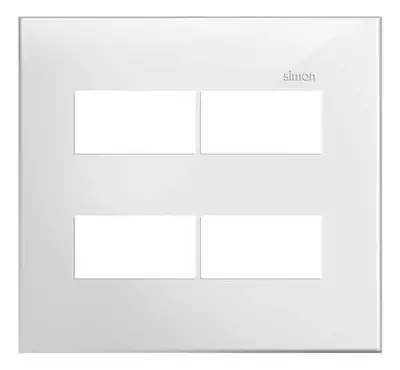 Placa 4x4 4 Módulos Separados Branca S35 35612-50 Simon