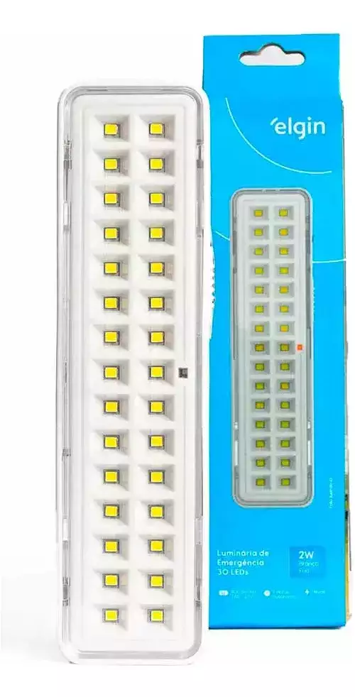Luminária De Emergência Elgin 30 Led 48lem30l0000 Cor Branco