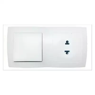 Interruptor Simples + Tomada 2p Soprepor Sistema X 675025