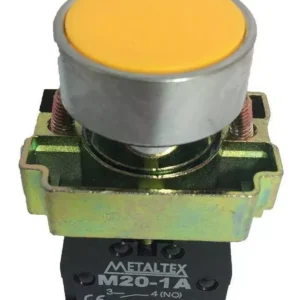 Botão Pulsador Faceado 1na 22mm Amarelo P20bfr-y-1a Metaltex