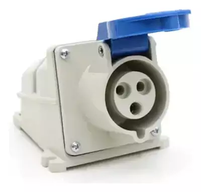 Tomada Sobrepor 2p+t 16a 220/240v Ip44 Az 3006/bc Strahl