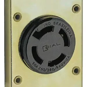 Tomada de Embutir Pial com Trava 30A 440V - Segurança e Praticidade