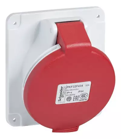 Tomada Embutir 2p+t 16a 380/415v Ip44 Vm 3049 Pkf16f433