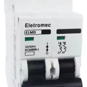 Disjuntor Bipolar 63a Curva C 3ka Elmd-2c63