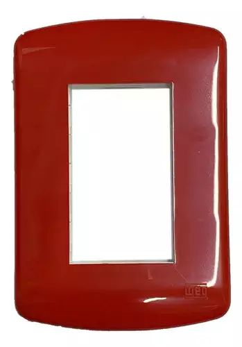 Placa 4x2 3 Modulos C/ Suporte Granbella Vermelha G0332