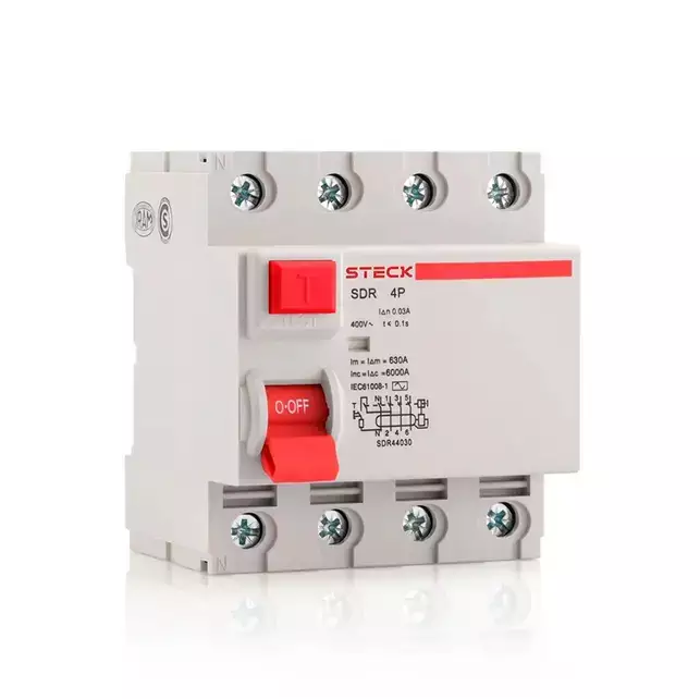 Interruptor Diferencial Tetrapolar 63a 400v Sdr46330 Steck