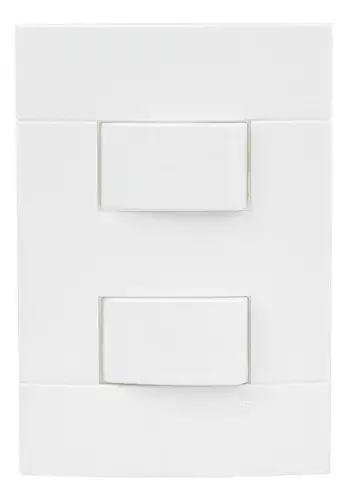 Conjunto 2 Interruptores Simples 10a 250v Lunare Cor Branco Corrente Nominal 10 A