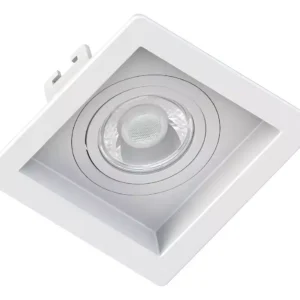 Spot Recuado Quadrado Embutir P/ Lampada Par20