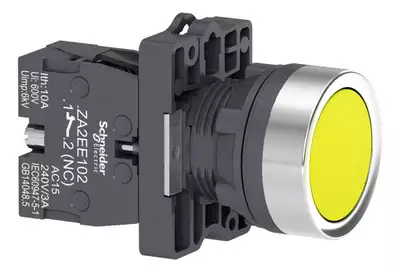 Botão Retorno Amarelo 22mm 1NA - Schneider XA2EA51