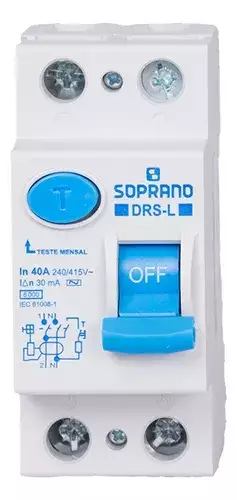 Interruptor Diferencial Dr Bipolar 40a 6ka Drs2h-040a
