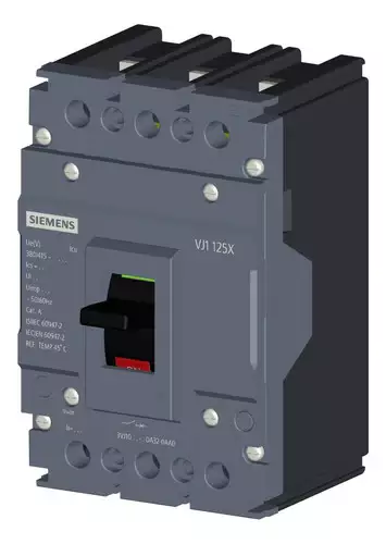 Disjuntor Cx Mold Tripolar 125a 18ka 380v 3vj1012-1da32-0aa0