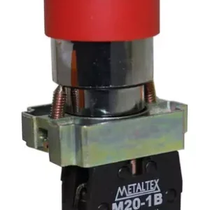 Botão Emergência C/trava 22mm Metálico 1nf M20akr-r-1b