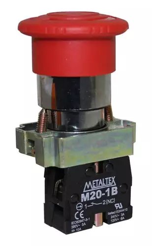 Botão Emergência C/trava 22mm Metálico 1nf M20akr-r-1b
