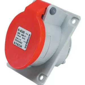 Tomada Embutir 16a 2p+t 380v Vermelho N-3049 Steck
