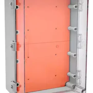 Caixa Plastica Cinza Ip66 Tampa Transparente 450x300x200mm