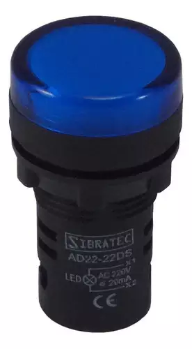 Sinaleiro Led 22mm Azul Em
